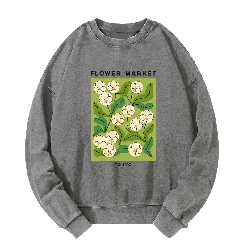 Flower Market Washed Sweatshirt