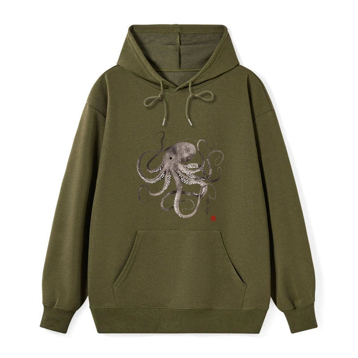 Octopus Japanese Calligraphy Classic Hoodie