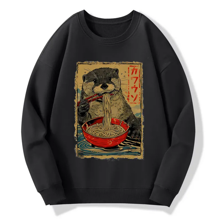 Otter Eating Ramen Japan Sweatshirt