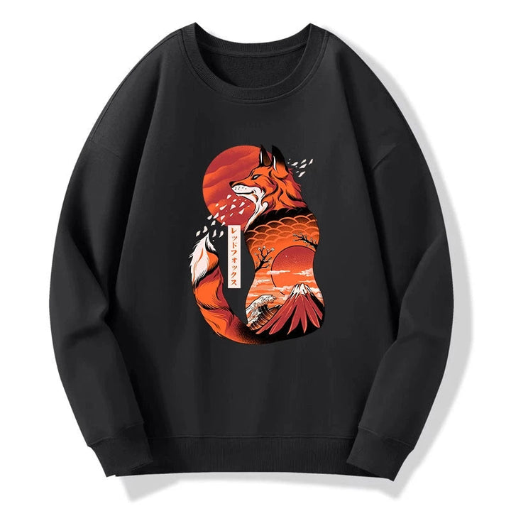 Japanese Fox KitsuneTattoo Sweatshirt