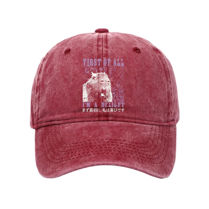 First Of All I'm A Delight Washed Cap