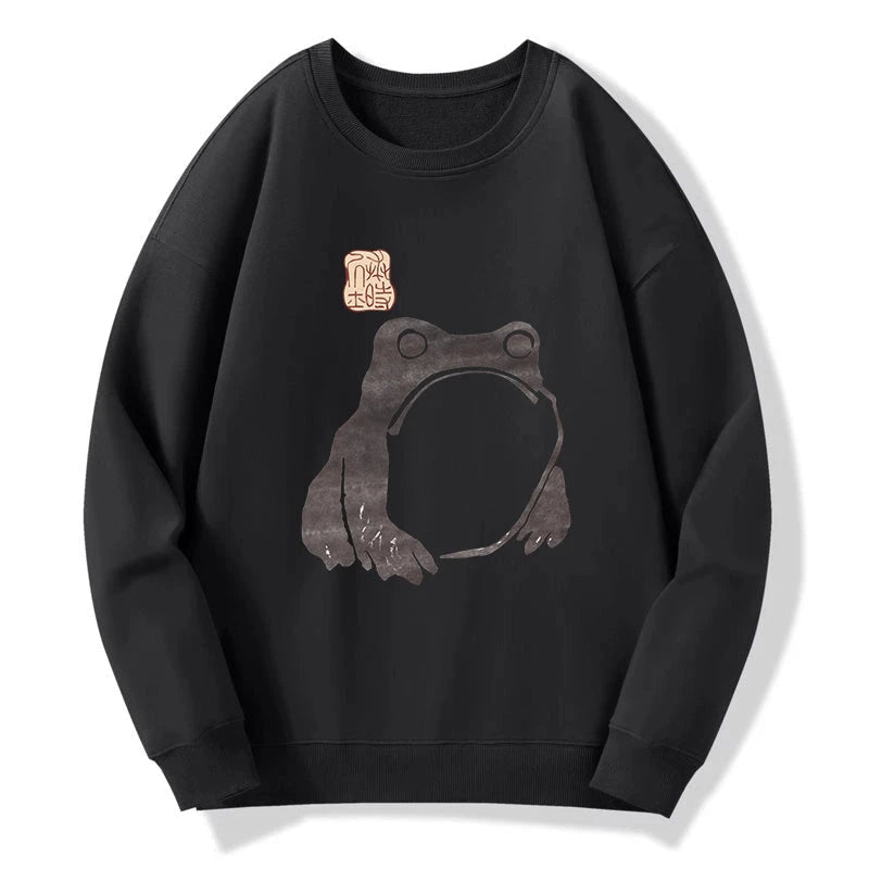 Matsumoto Hoji woodblock print frog Sweatshirt