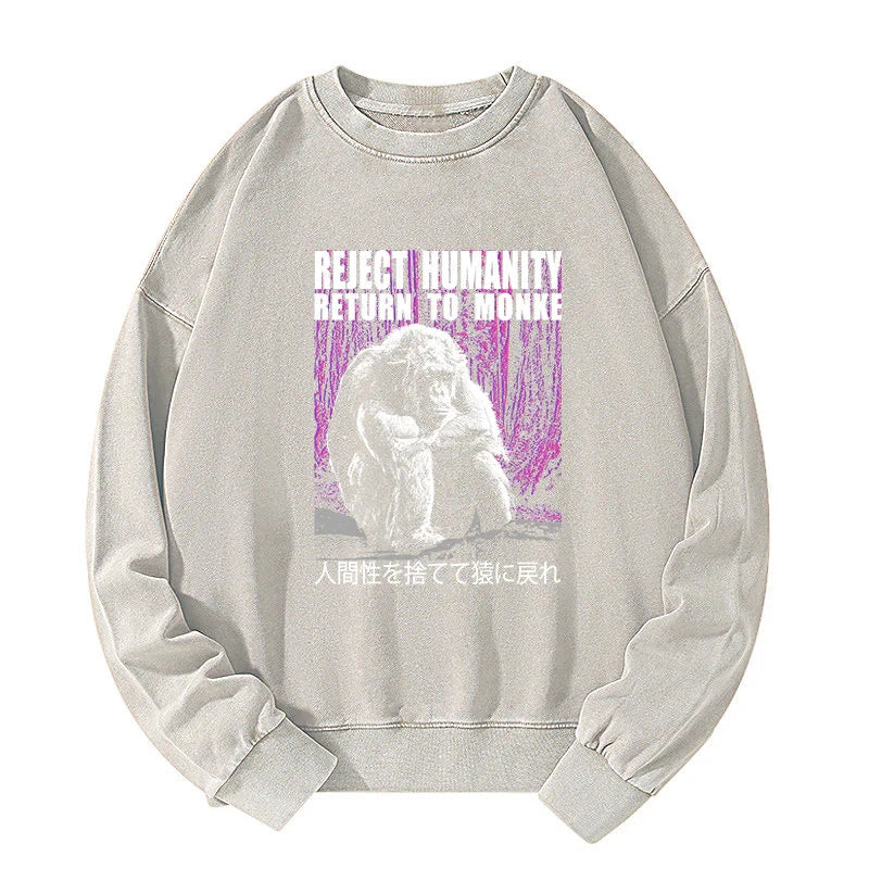 Reject Humanity Return To Monkey Washed Sweatshirt