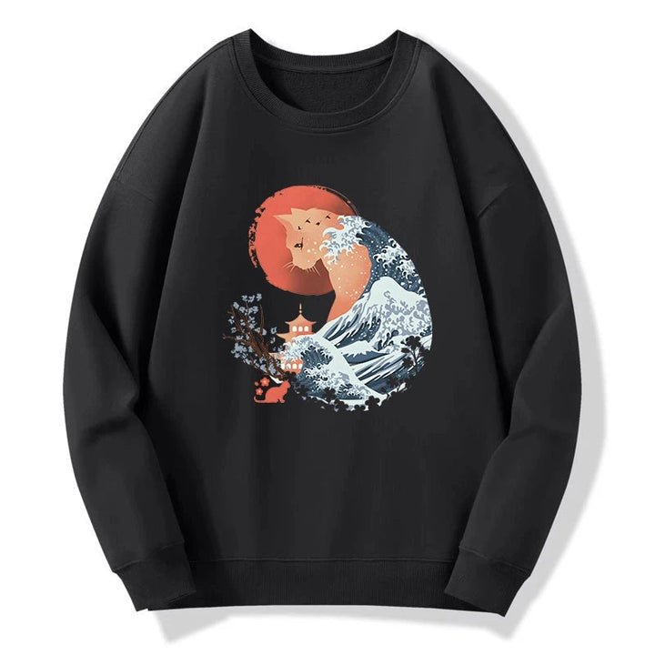Spirit Cat Wave Japan Sweatshirt