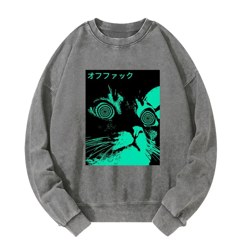Cool Cat Japanese Washed Sweatshirt