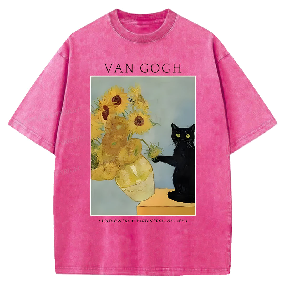 VAN GOGH Washed Crew Neck T-shirt