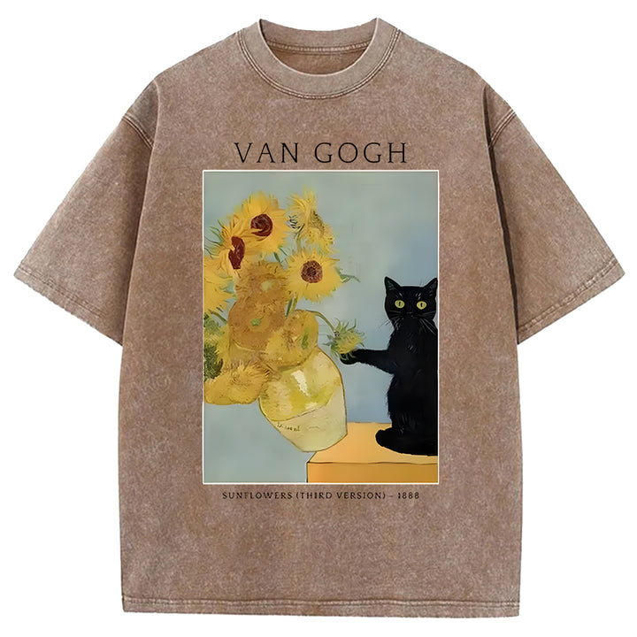 VAN GOGH Washed Crew Neck T-shirt