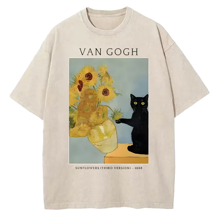 VAN GOGH Washed Crew Neck T-shirt