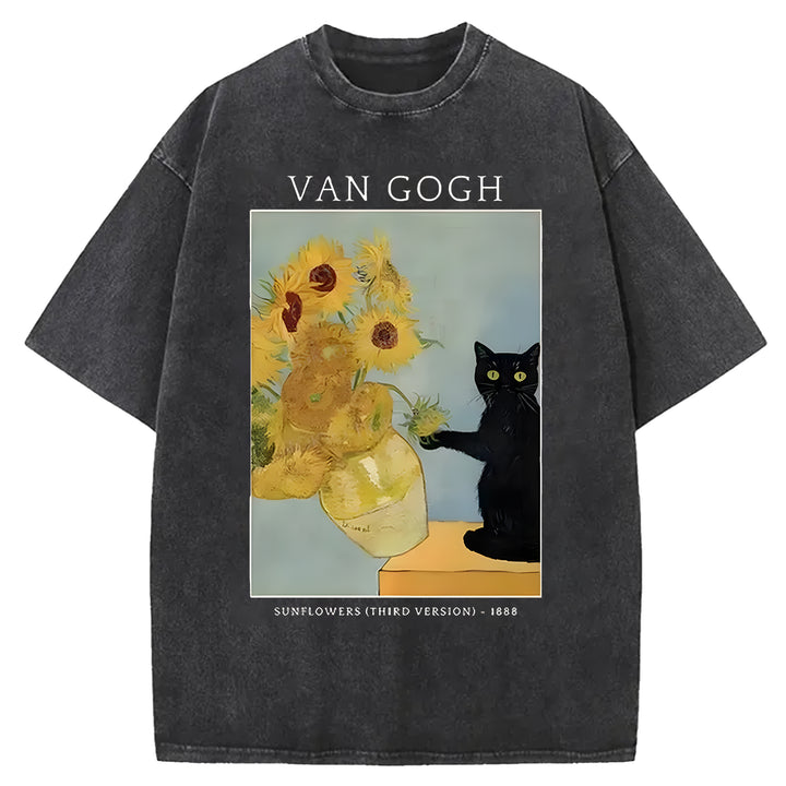 VAN GOGH Washed Crew Neck T-shirt