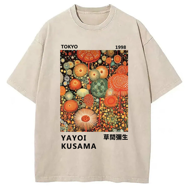 Yayoi Kusama Tokyo 1998 Vintage Washed Crew Neck T-Shirt