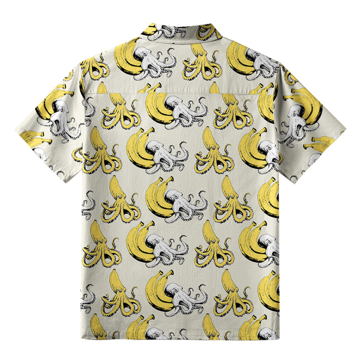 Octopus Disguised As A Banana Button-up Shirt