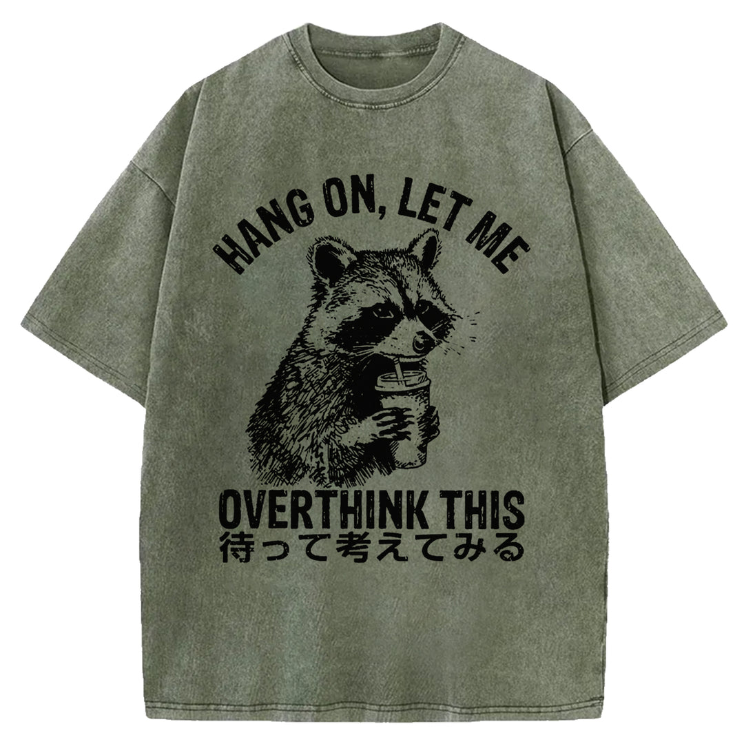 OVERTHINK THIS Washed Crew Neck T-shirt