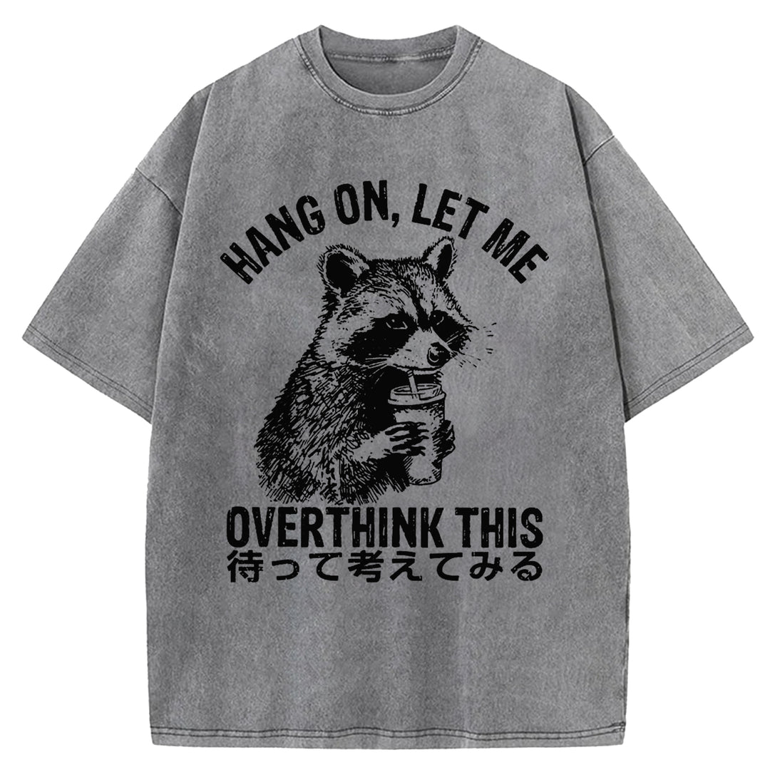 OVERTHINK THIS Washed Crew Neck T-shirt