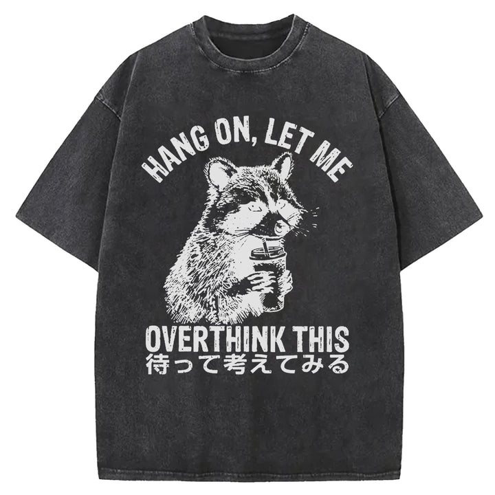 OVERTHINK THIS Washed Crew Neck T-shirt