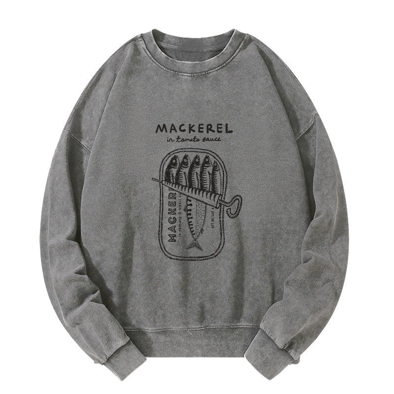 Mackerel In Tomato Sauce Washed Sweatshirt