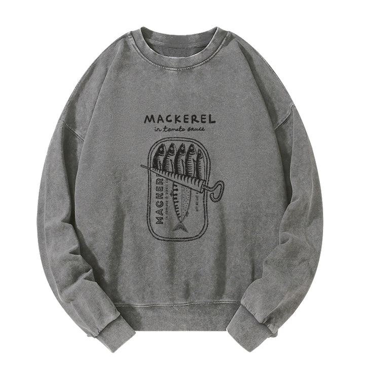 Mackerel In Tomato Sauce Washed Sweatshirt