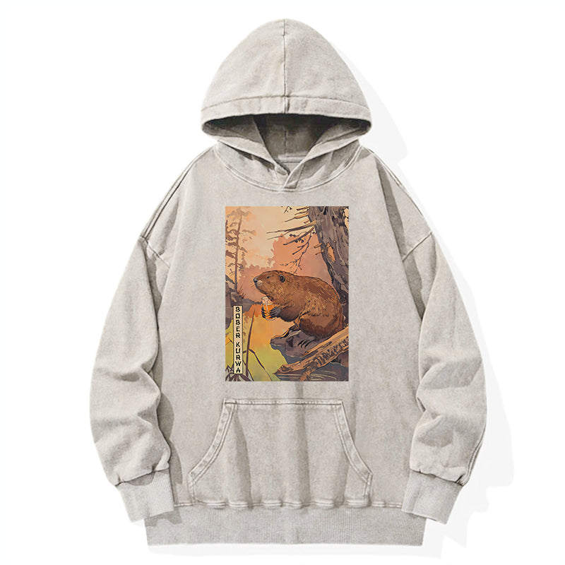 Beaver By The River Washed Hoodie