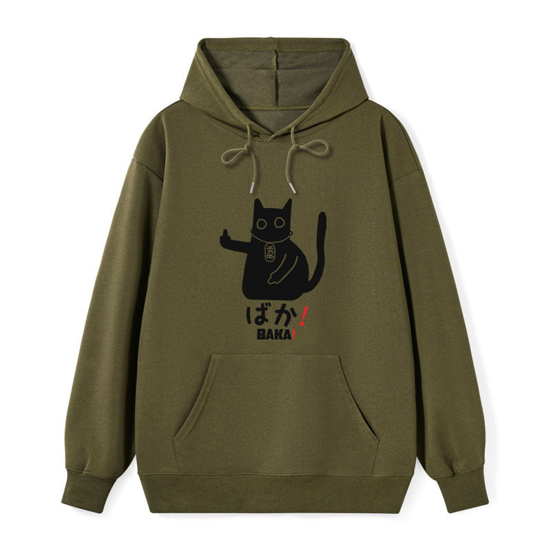 Japanese Baka Cat Classic Hoodie