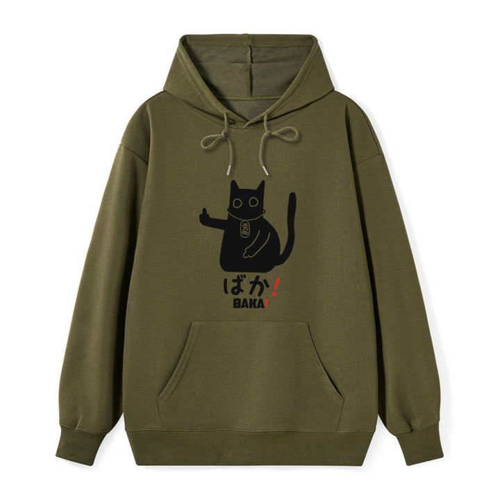 Japanese Baka Cat Classic Hoodie