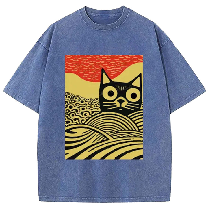 Sinuous Snake Washed Crew Neck T-Shirt