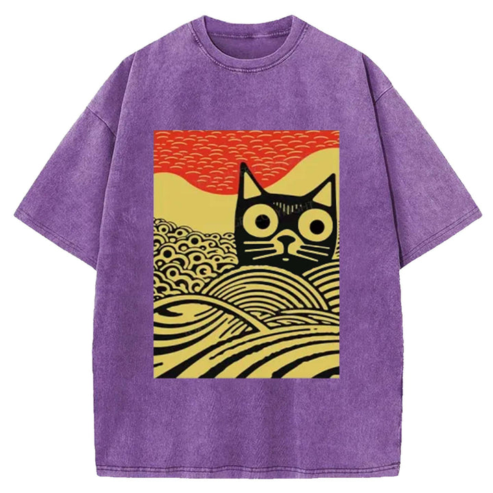 Sinuous Snake Washed Crew Neck T-Shirt