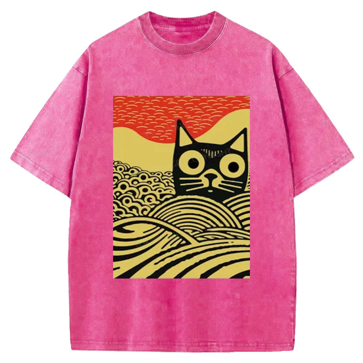 Sinuous Snake Washed Crew Neck T-Shirt