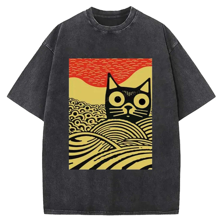 Sinuous Snake Washed Crew Neck T-Shirt