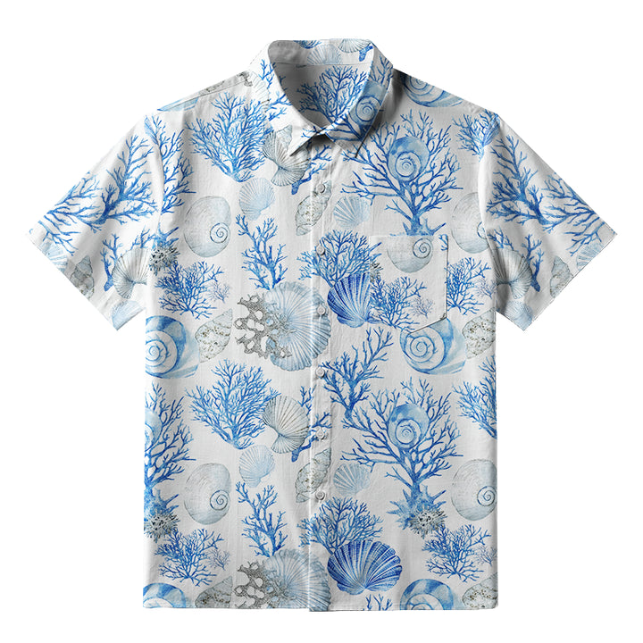Shell And Coral Button-up Shirt