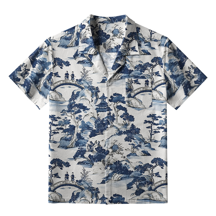 Bridge Over Tranquil Waters Aloha Hawaiian Shirt