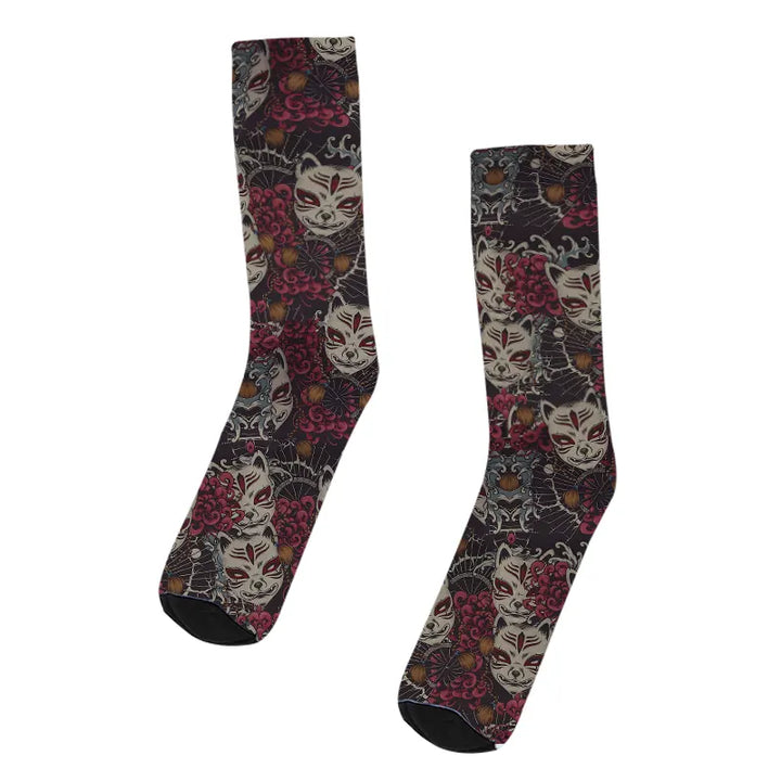 Japanese Fox Mask Socks