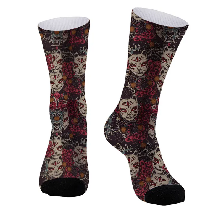 Japanese Fox Mask Socks