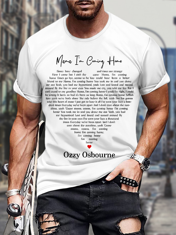 No More Tour Ozzy Osbourne Round Neck Short Sleeve Men's T-shirt