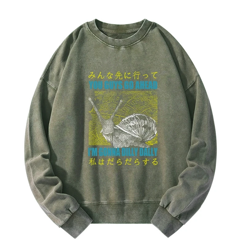Slow Snail Japanese Washed Sweatshirt