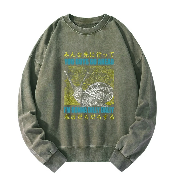 Slow Snail Japanese Washed Sweatshirt