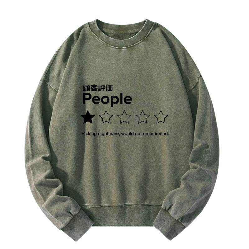Evaluation People Washed Sweatshirt