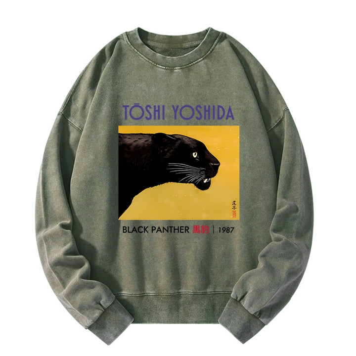 Black Panther Washed Sweatshirt