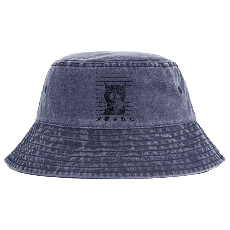 Cat That Was Arrested Washed Bucket Hat