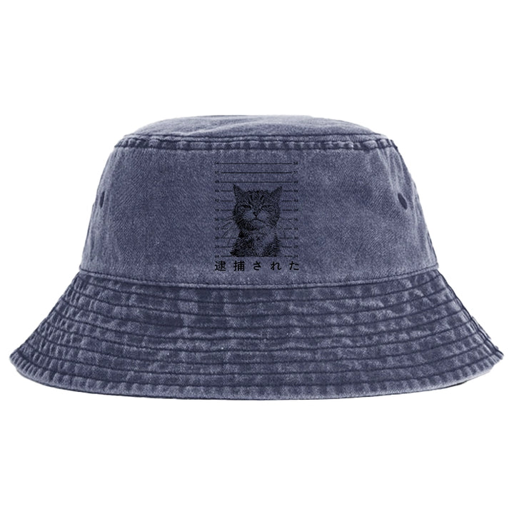 Cat That Was Arrested Washed Bucket Hat