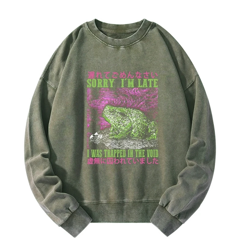 A Frog In Distress Japanese Washed Sweatshirt
