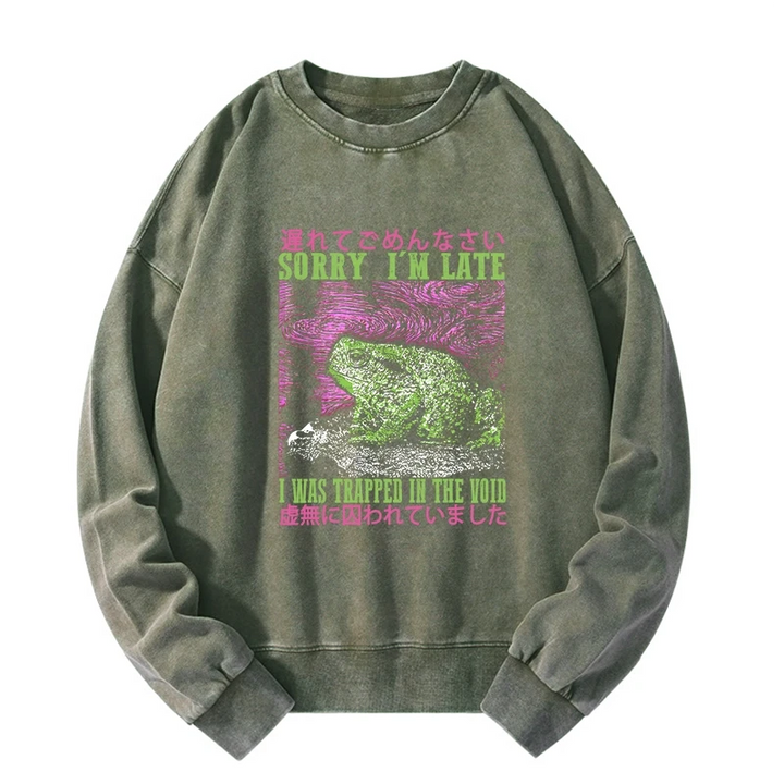 A Frog In Distress Japanese Washed Sweatshirt