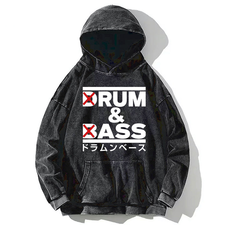 Drum And Bass Funny Washed Hoodie