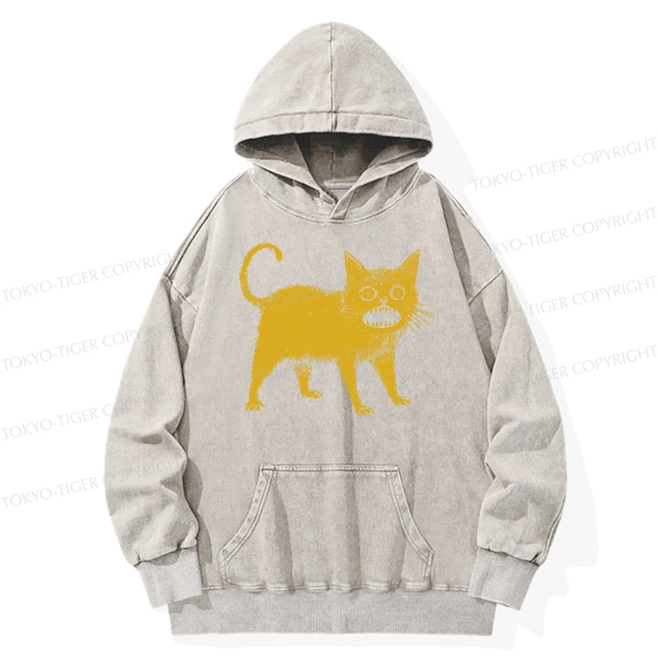 Horrible Japanese Cat Washed Hoodie