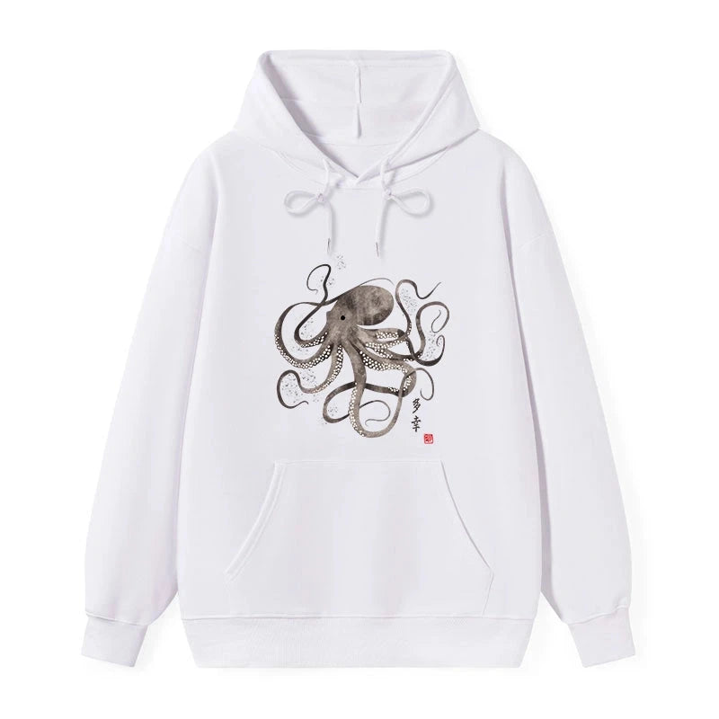 Octopus Japanese Calligraphy Classic Hoodie