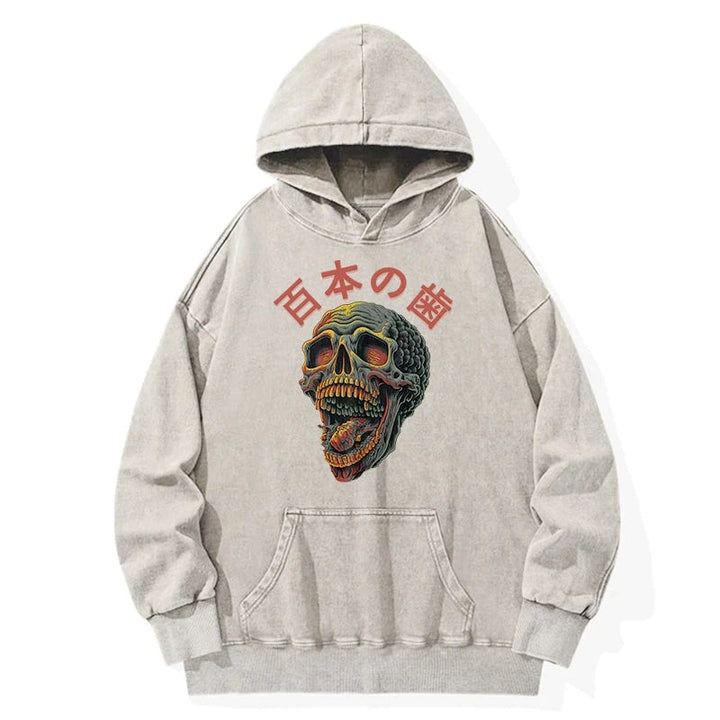 Terrifying And Disgusting Skull Washed Hoodie