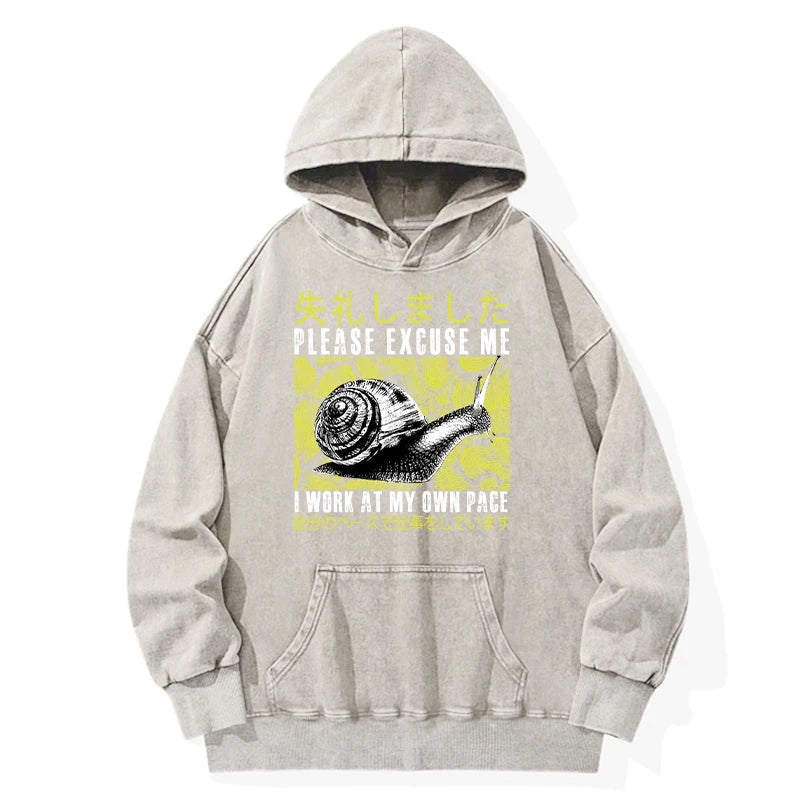 Snails That Work According To Their Own Rules Washed Hoodie