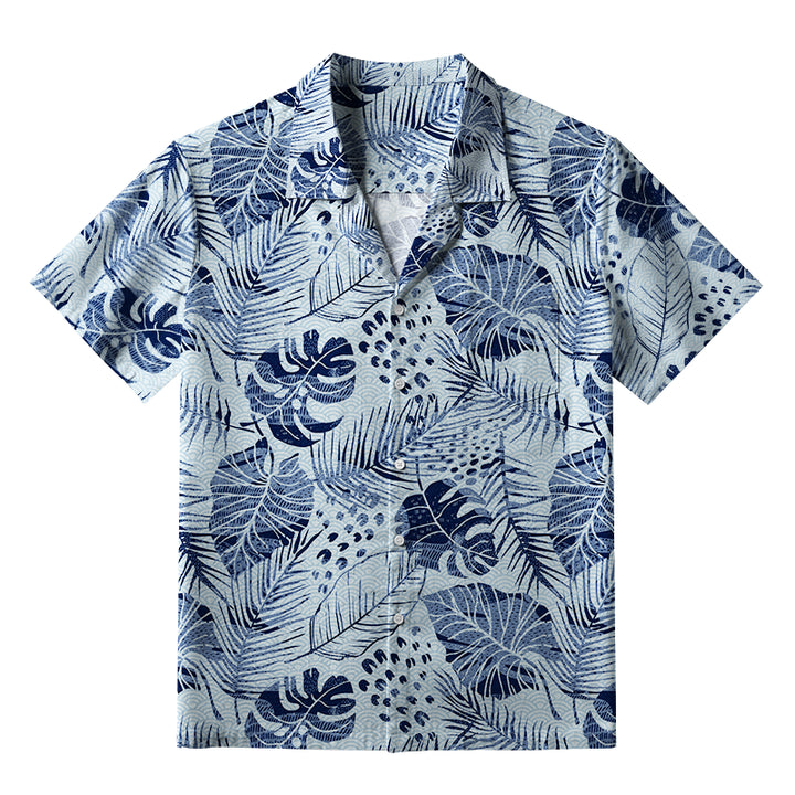 Muted Jungle Leaf Aloha Hawaiian Shirt