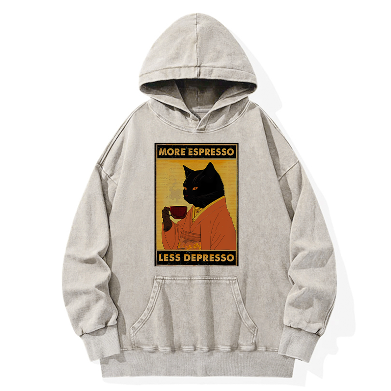 Increase Espresso Decrease Distress Washed Hoodie