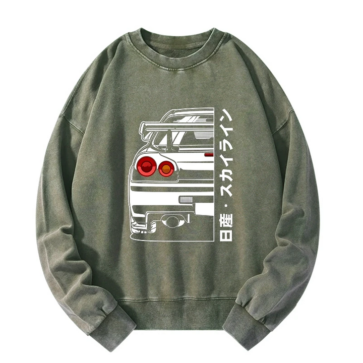 Nissan Skyline GTR R34 Washed Sweatshirt