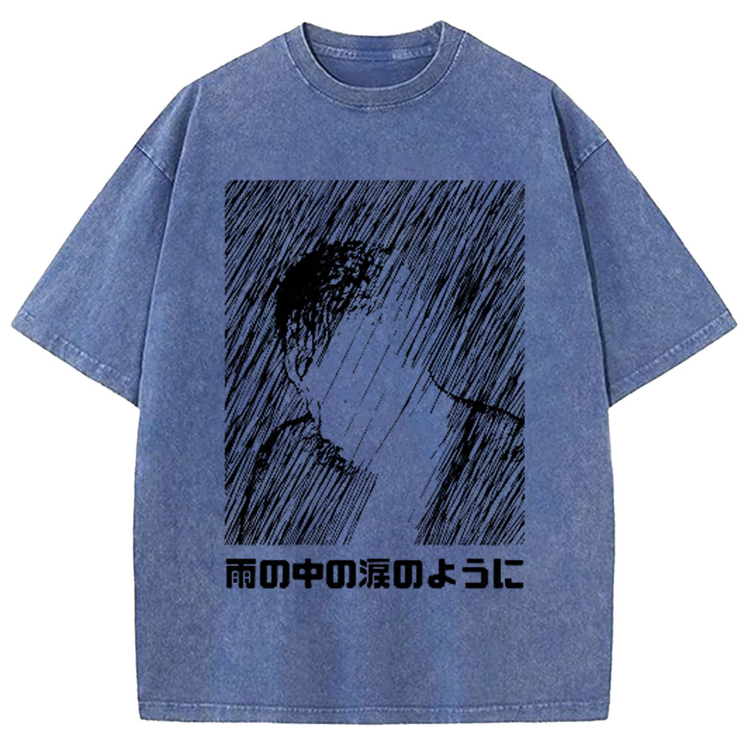 Tears In The Rain Washed Crew Neck T-shirt