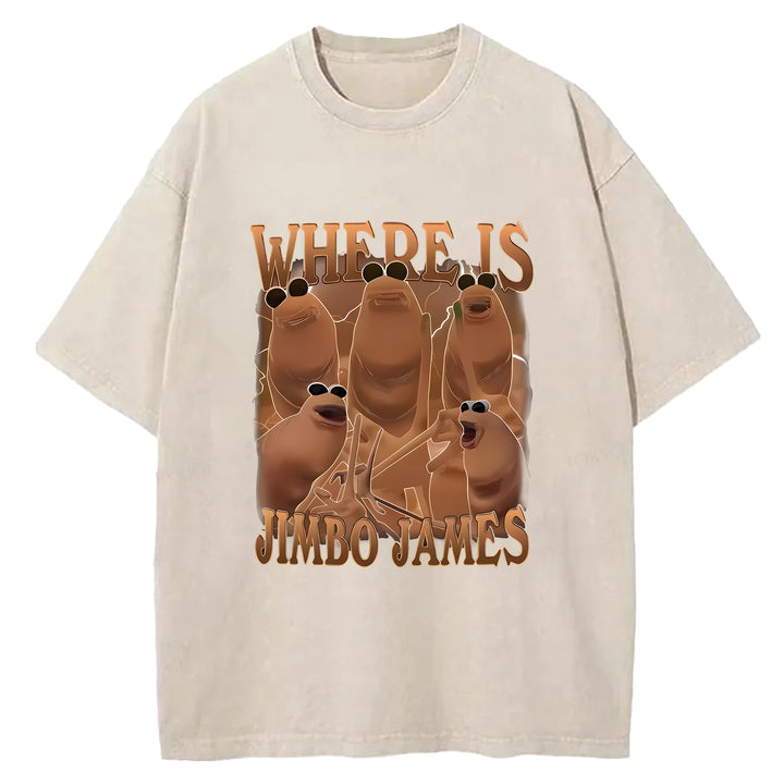 Where Is Jumbo James Washed Crew Neck T-Shirt